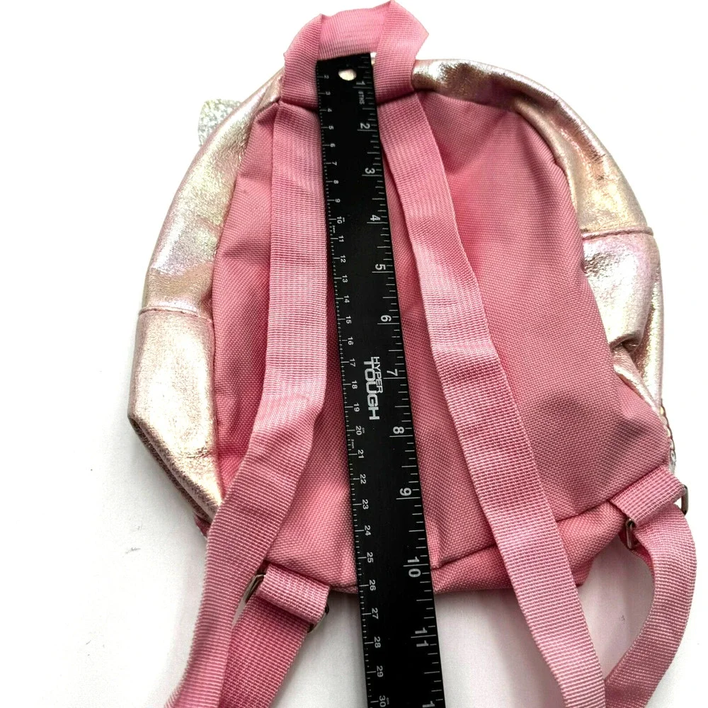 P.S. AEROPOSTALE‎ New Pink Purple Sequin Cat Flowers Mini Backpack Purse Kawaii